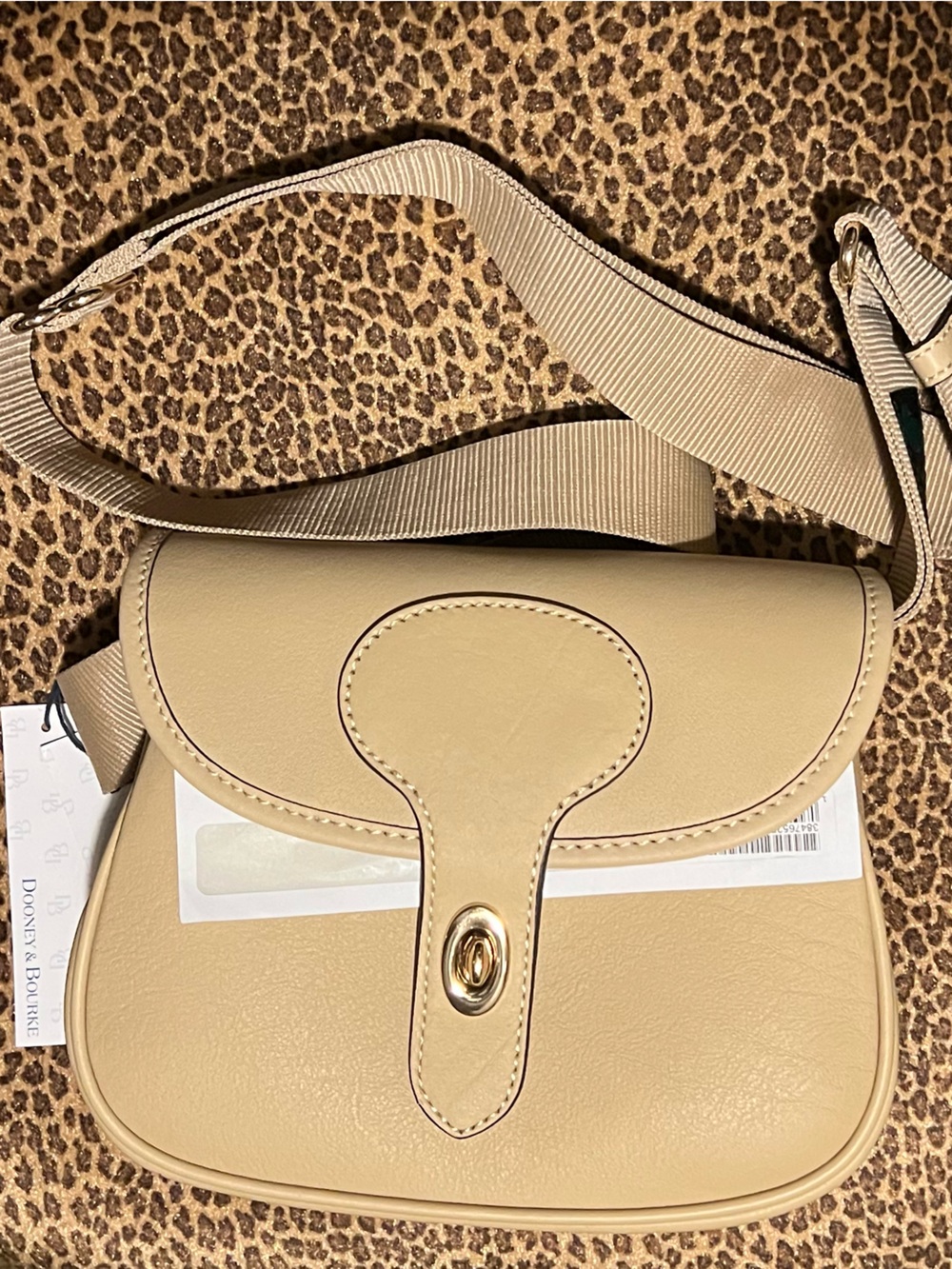 Dooney & Bourke Beige Crossbody Bag with Adjustable Strap, Sadole 22 NWT